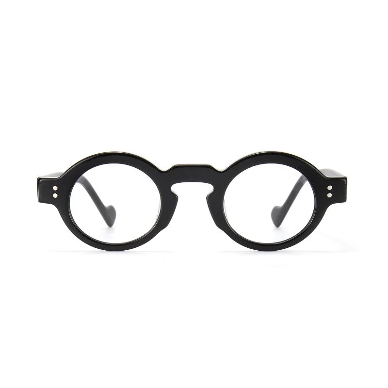 Retro Elliptical Acetate Glasses Frame - Unisex Optical Prescription Eyewear