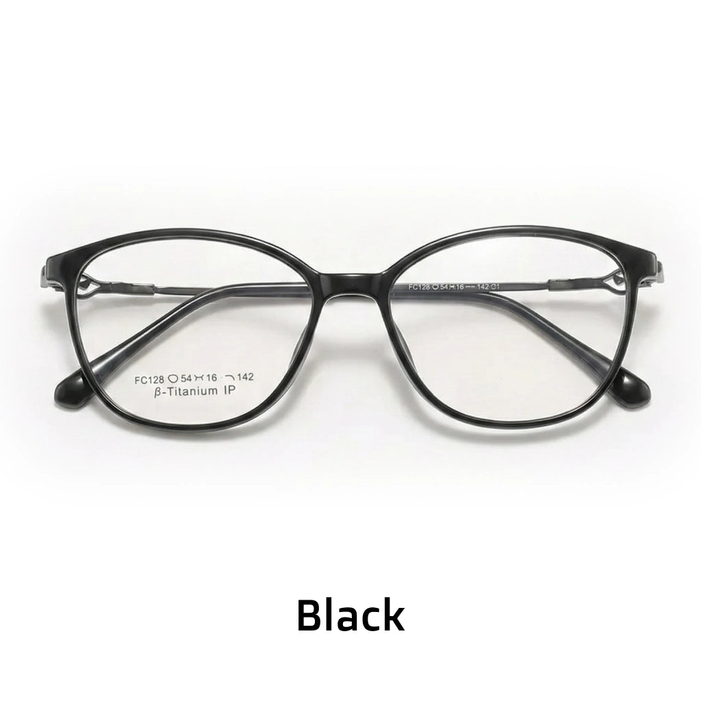 Elliptical Women's Eyeglass Frame - Ultra Light Purple Optical Glasses