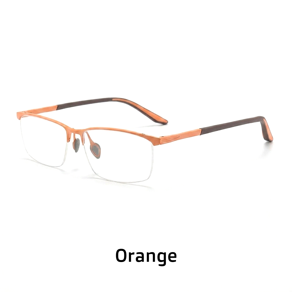Optische Halbrahmenbrille aus Titan