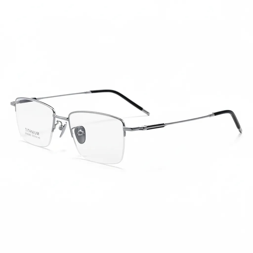 Ultra Light 8g Titanium Half-Frame Eyeglasses - Optical Prescription Frames