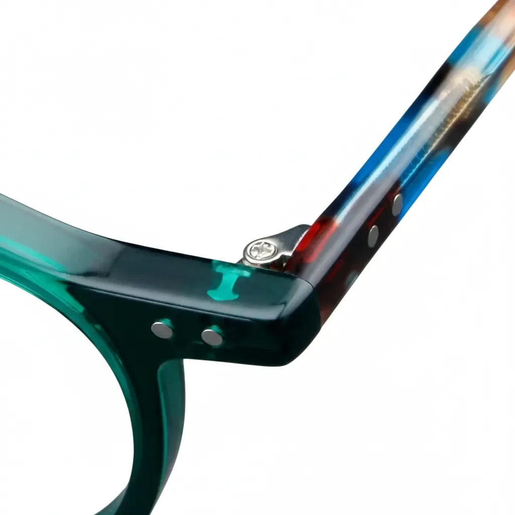 Retro Acetate Eyeglass Frame - Anti Blue Light Optical Prescription Glasses Model 5805