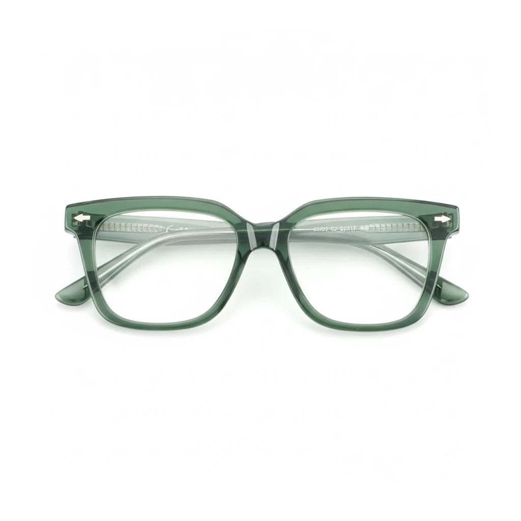 Retro Large Frame Unisex Eyeglasses - Model 88028