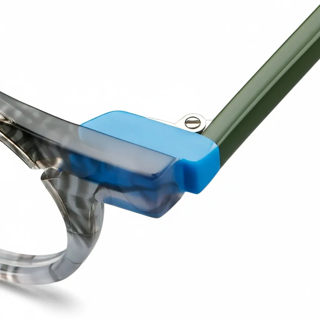 Retro Double Beam Acetate Eyeglass Frames - Unisex Optical Prescription Glasses