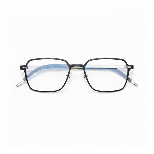Leichte optische Korrektionsbrille aus Aluminium und Magnesium – Polygonaler Rahmen