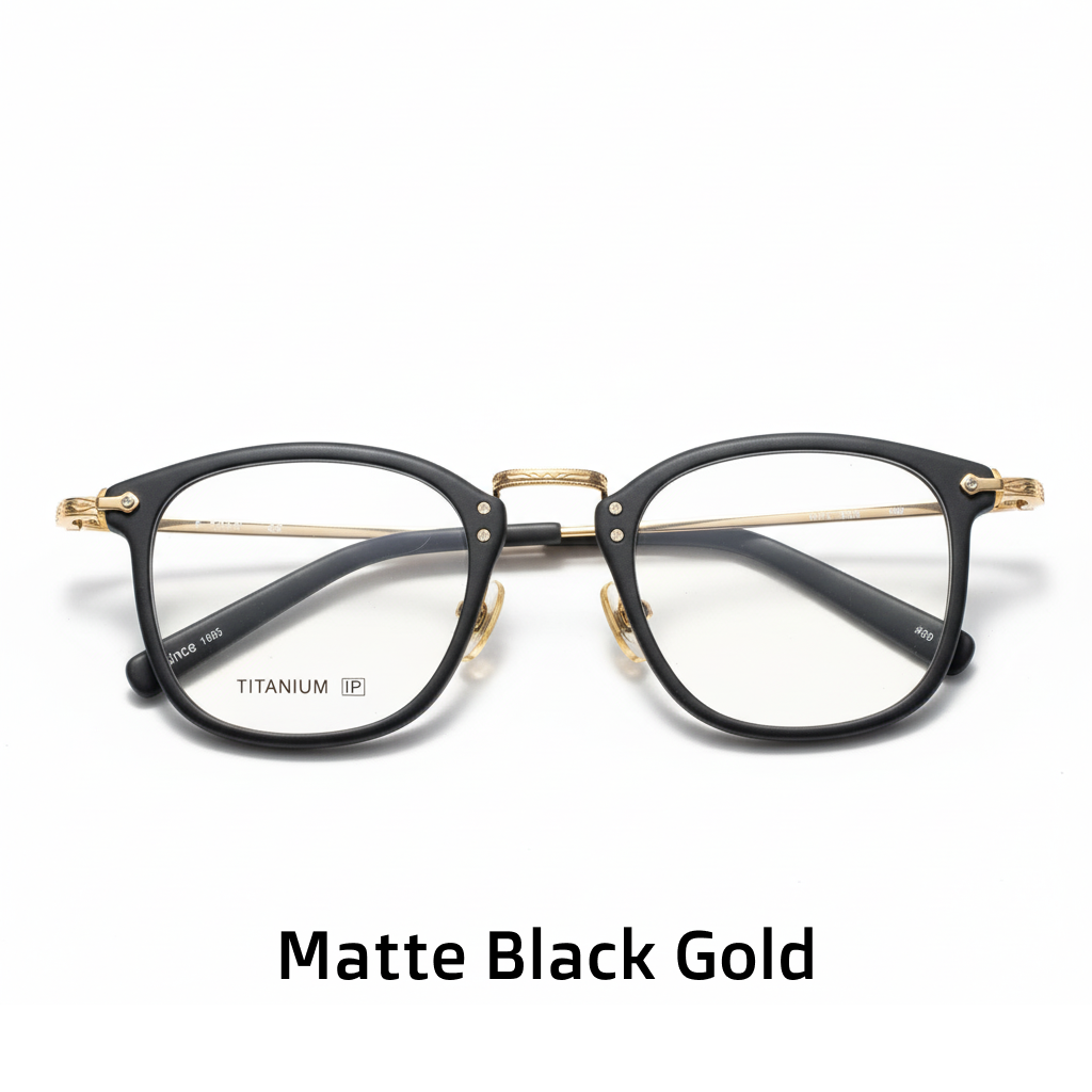 Retro Square Titanium Optical Eyeglasses Frame