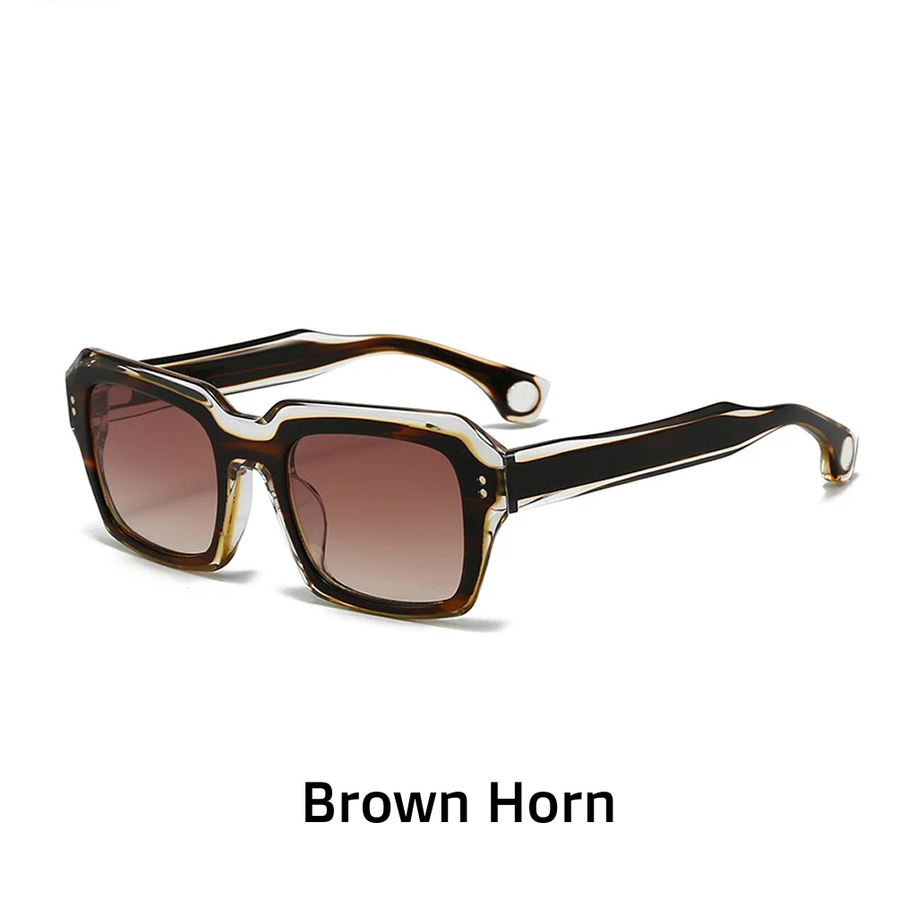 Polarized UV400 Rectangle Acetate Sunglasses