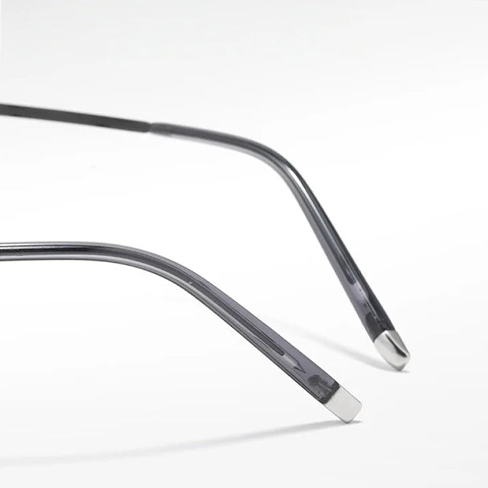 Ultra-Light Titanium Square Eyeglasses - 10.3g Unisex Optical Frame