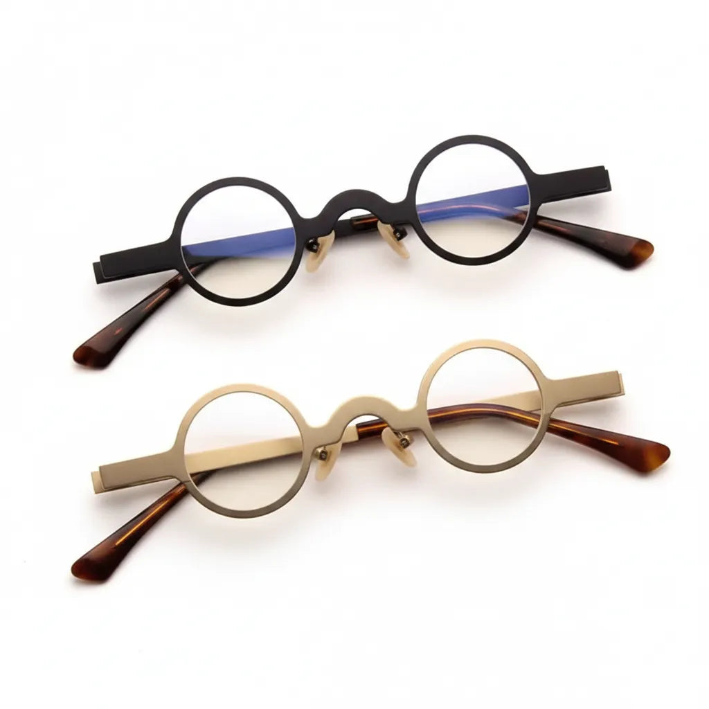Vintage Round Metal Eyeglass Frame - Unisex Optical V5