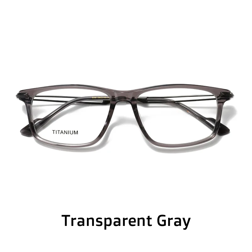 Optische Titanbrille mit schmalem Rahmen