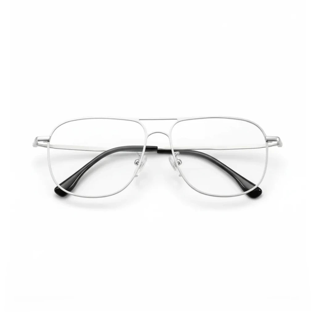Ultra-Light Titanium Double-Beam Optical Glasses Frame with Anti-Blue Light
