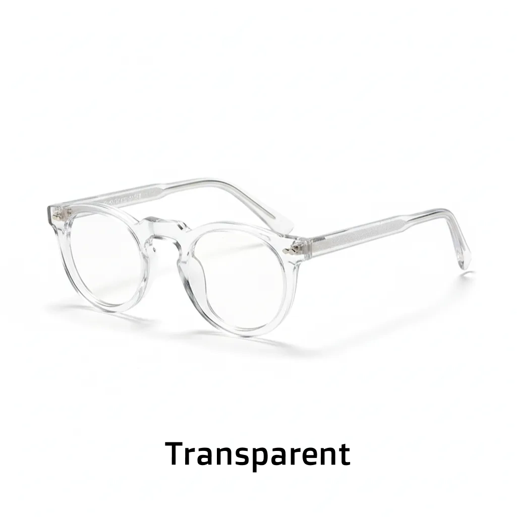 Retro Round Acetate Eyeglass Frames - Model 1128