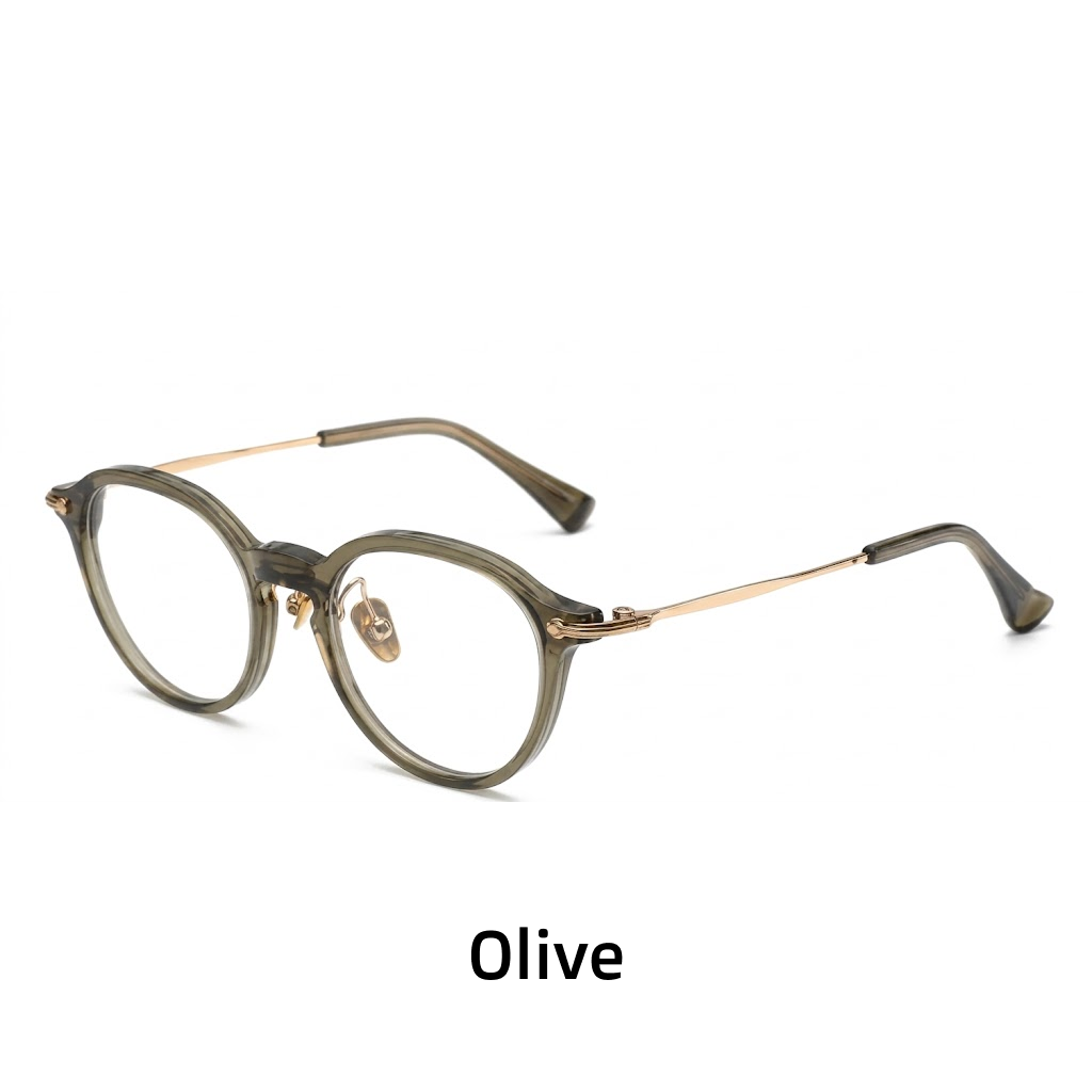 Ovales Acetat-Brillengestell – Unisex mit optischer Sehstärke