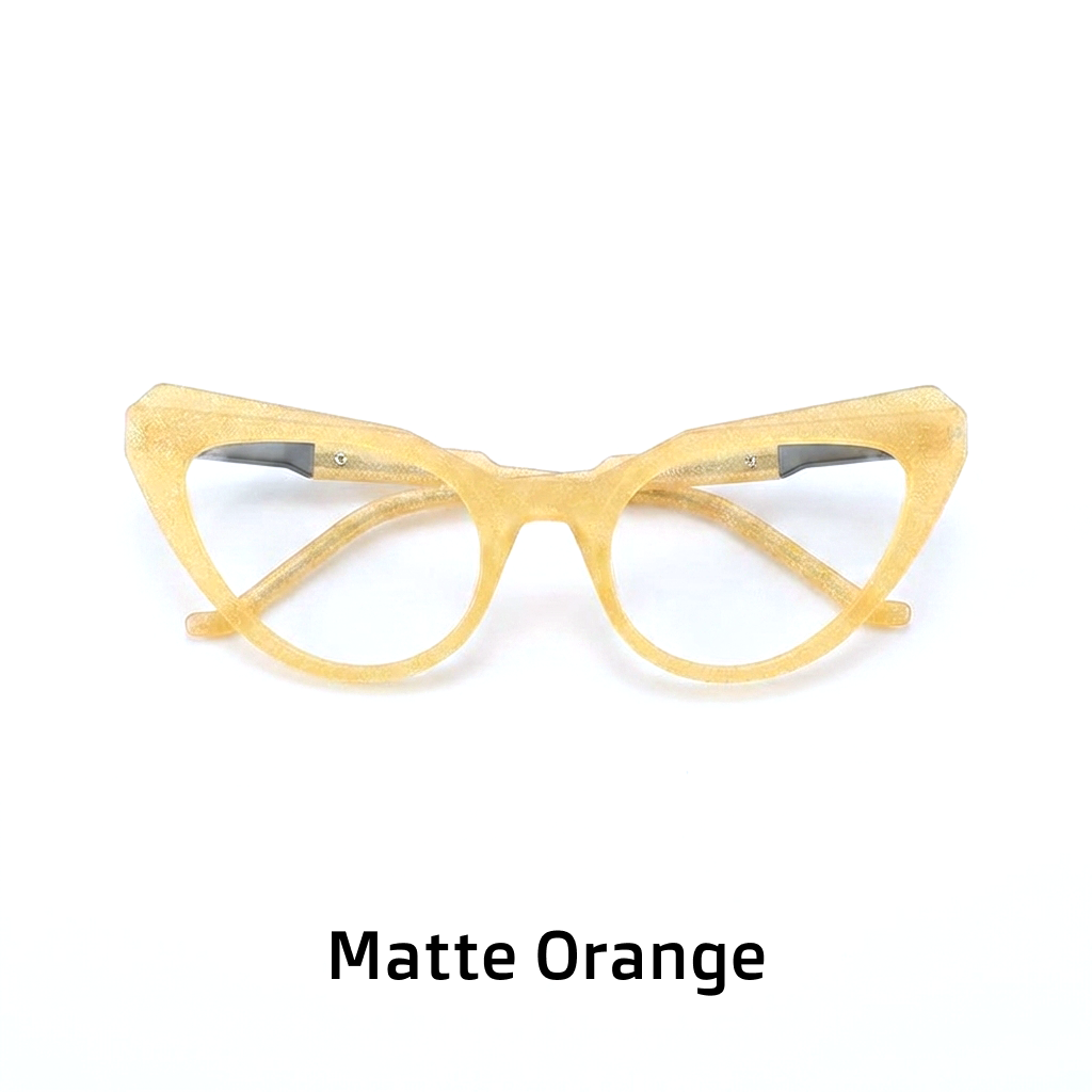 Montature per occhiali da vista da vista in acetato Cat Eye multicolore
