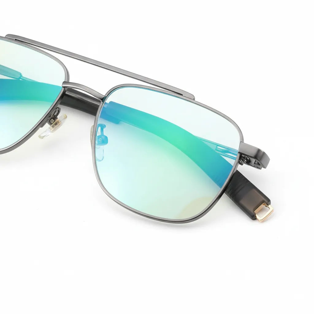 Titanium Double Beam Optical Glasses Frame - Retro Prescription Eyewear