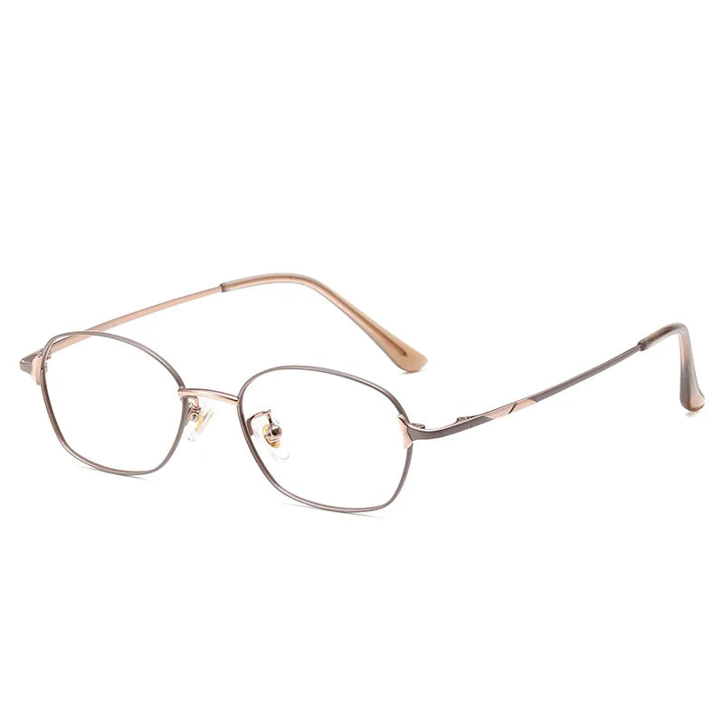 β Titanium Ultra Light Elliptical Women's Eyeglass Frame - Anti Blue Light Optical Prescription Frame 7001