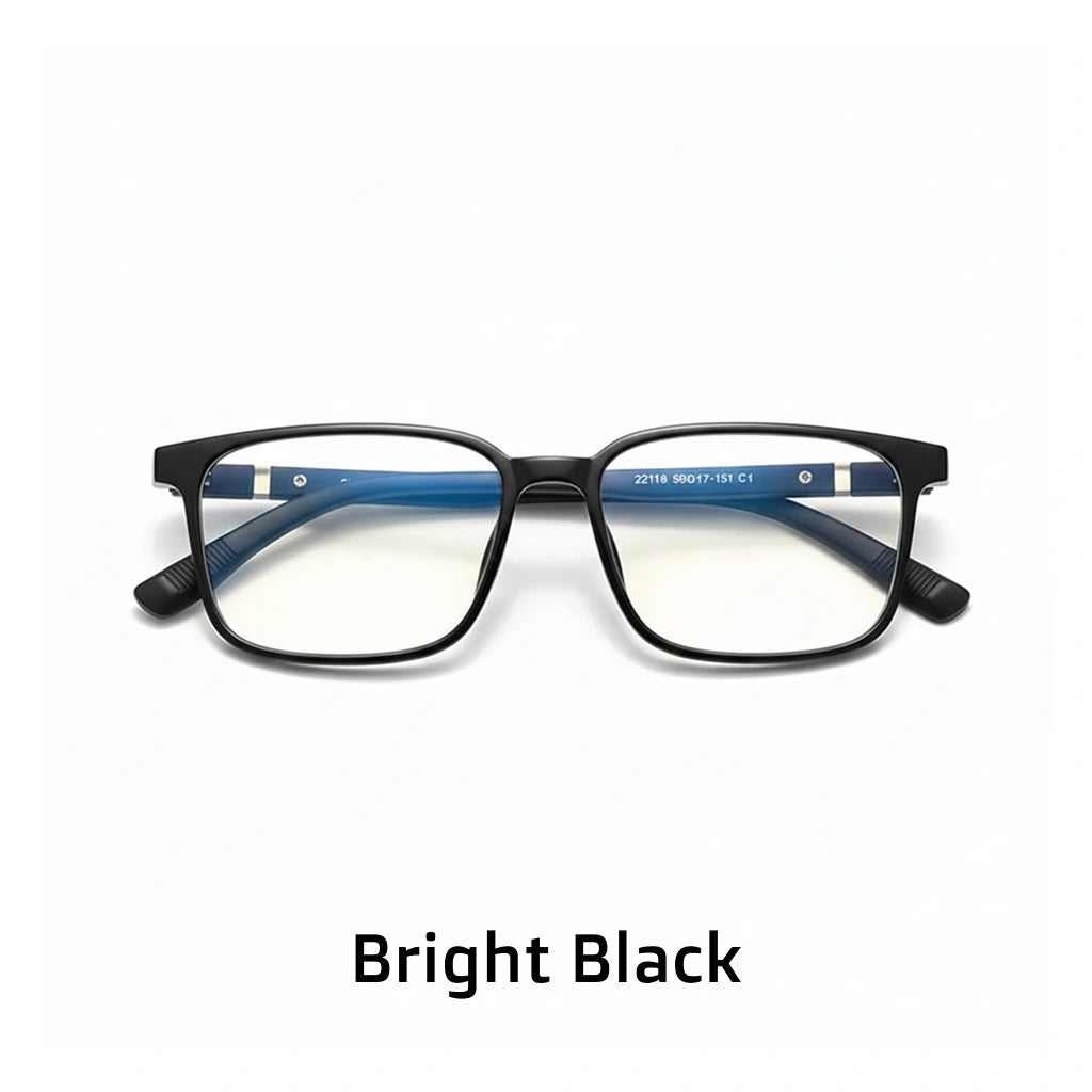 Retro Square TR90 Glasses Frame - Anti-Blue Light Optical Prescription