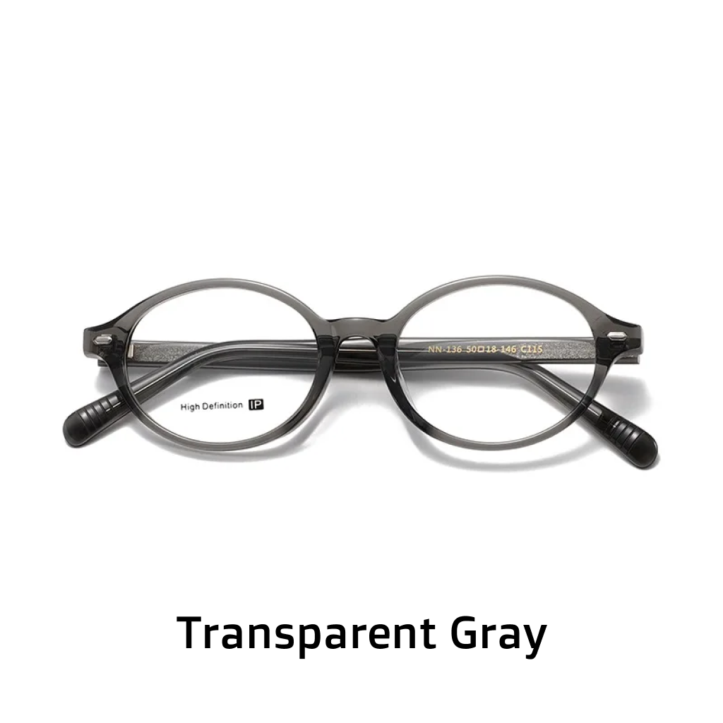 Monture ovale rétro ultra-légère pour la myopie, lunettes optiques artistiques pour visages menus, décontractées et élégantes.