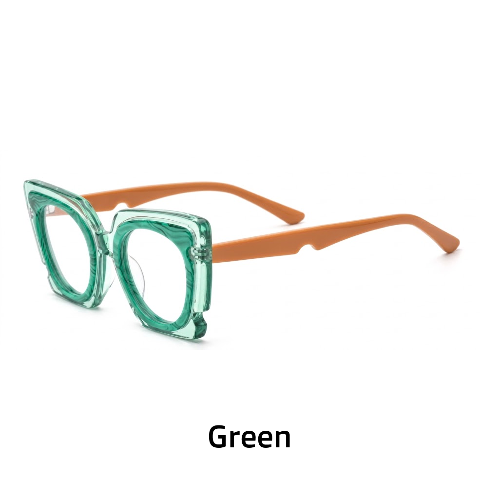 Acetate Cat Eye Glasses Frame – Retro Thick Frame Optical