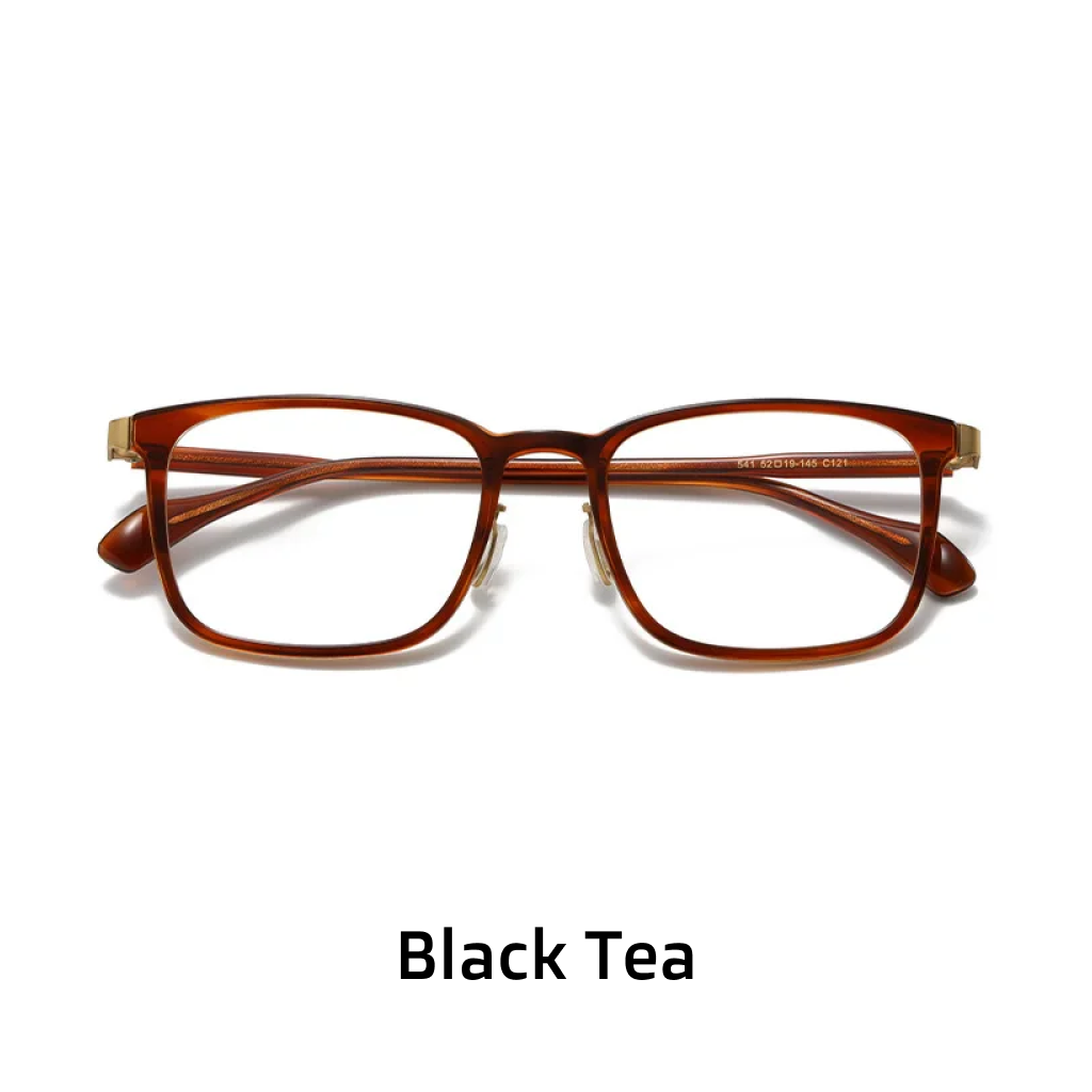 Monture rétro de gentleman pour la myopie, lunettes optiques carrées bleu-gris, élégantes et artistiques pour le quotidien.