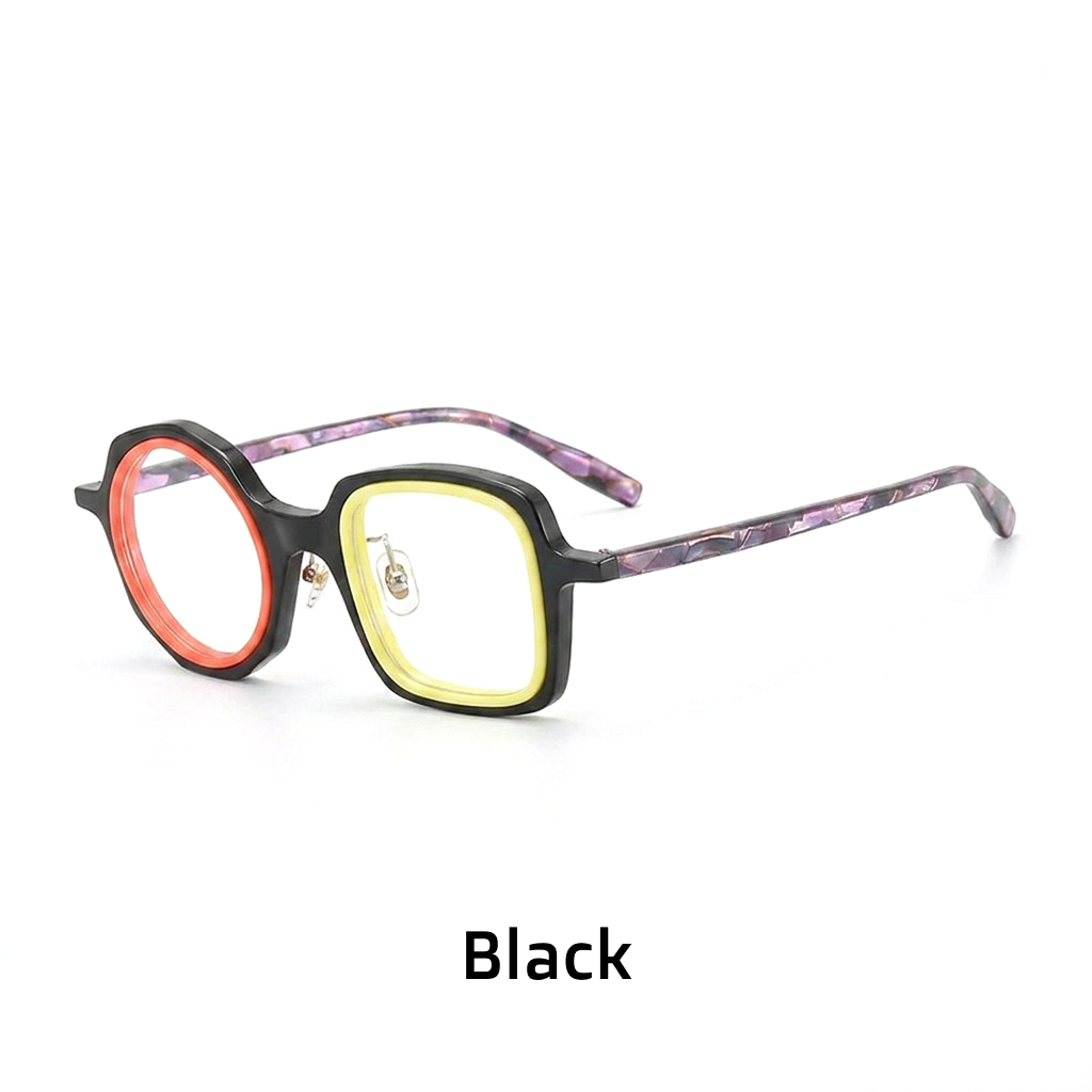 Retro Square Acetate Eyeglasses Frame