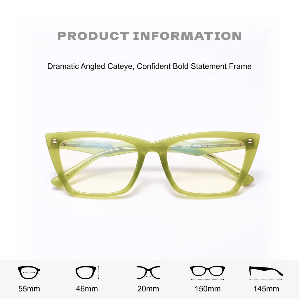 Retro Cat-Eye Anti-Blue Light Glasses - Ultra-Light Prescription Frame