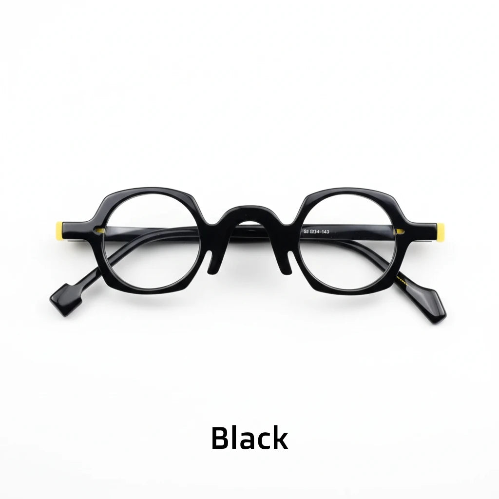 Retro Round Acetate Eyeglass Frames - Unisex Optical Prescription