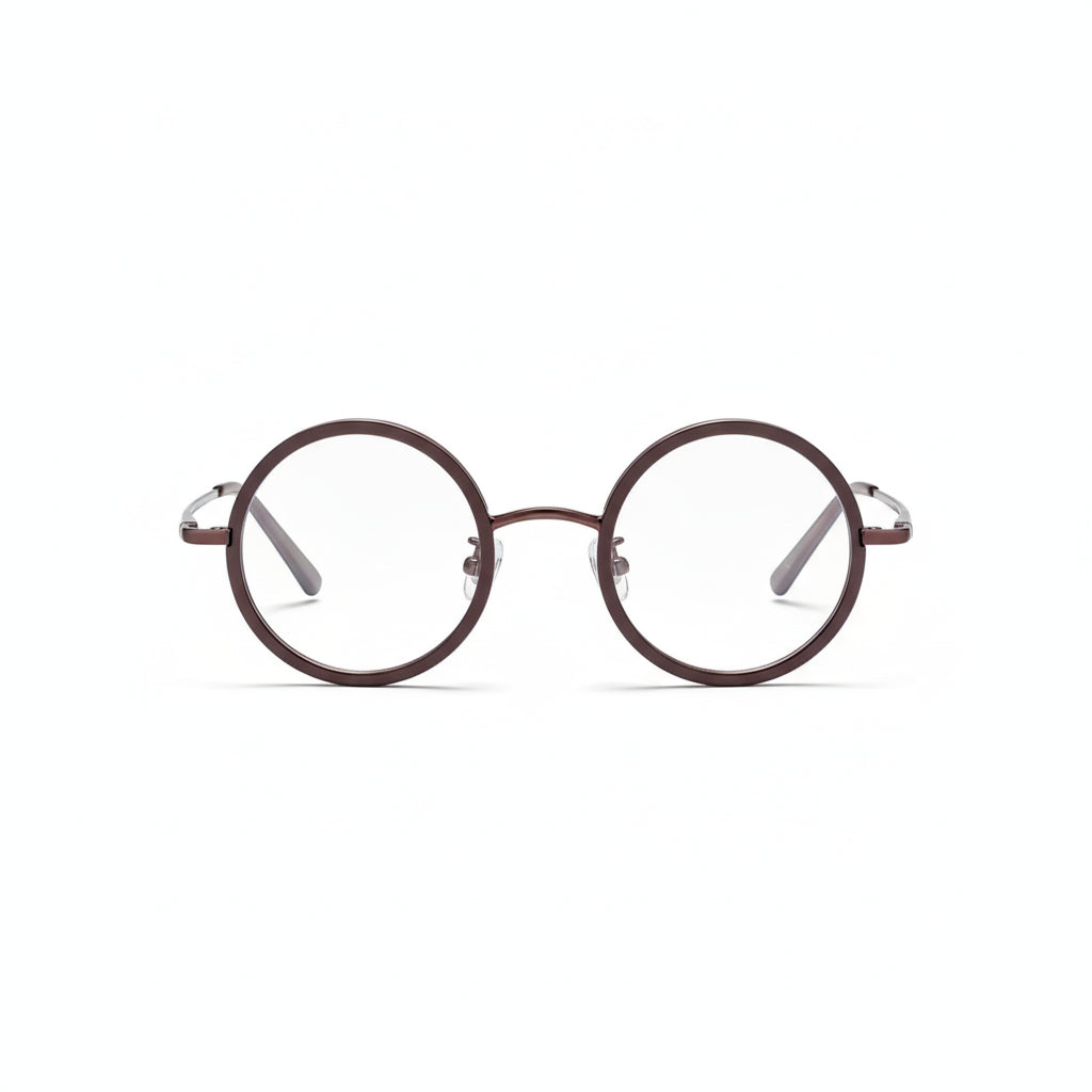 Retro Round Progressive Prescription Glasses 8068