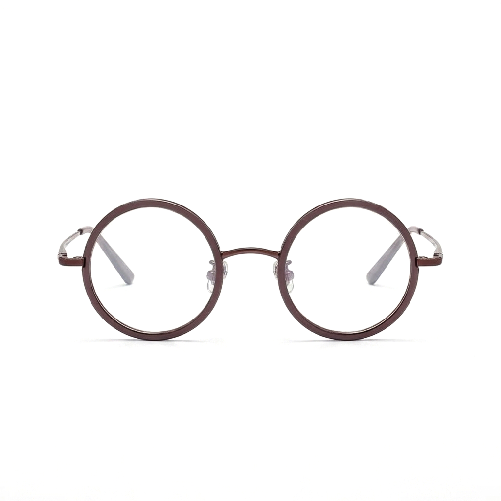 Retro Round Metal Prescription Eyeglasses