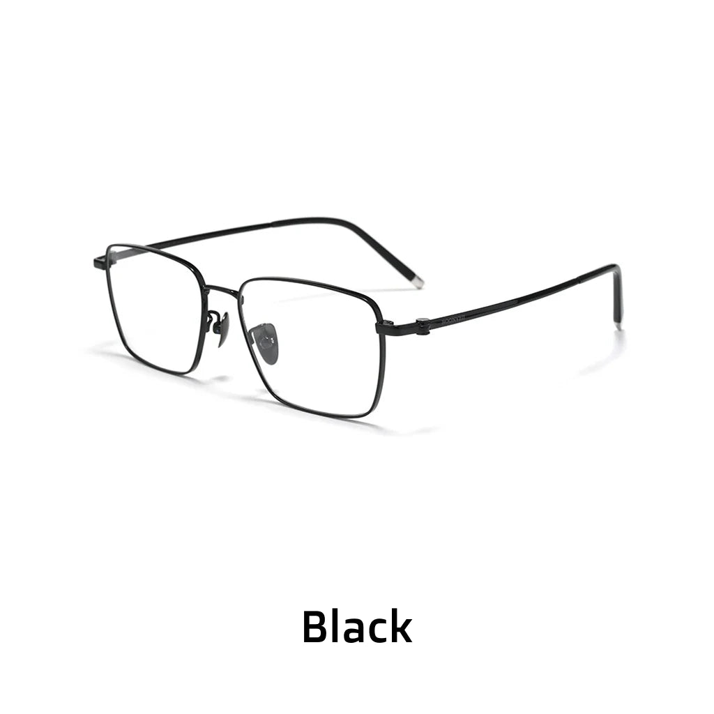 Ultra-Light Titanium Square Eyeglasses - 10.3g Unisex Optical Frame