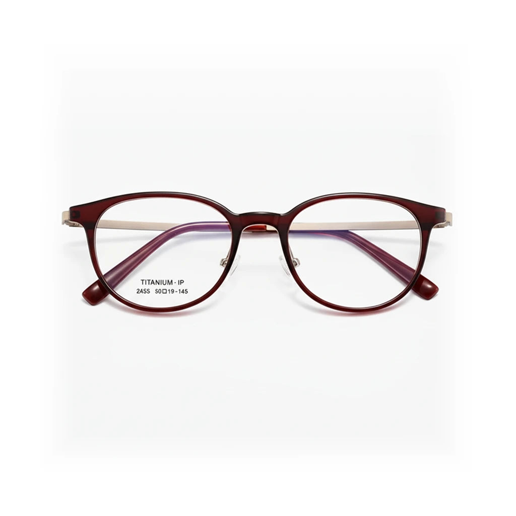 Ultra Light Titanium Cat Eye Eyeglass Frame - Anti Blue Light Optical Prescription Glasses