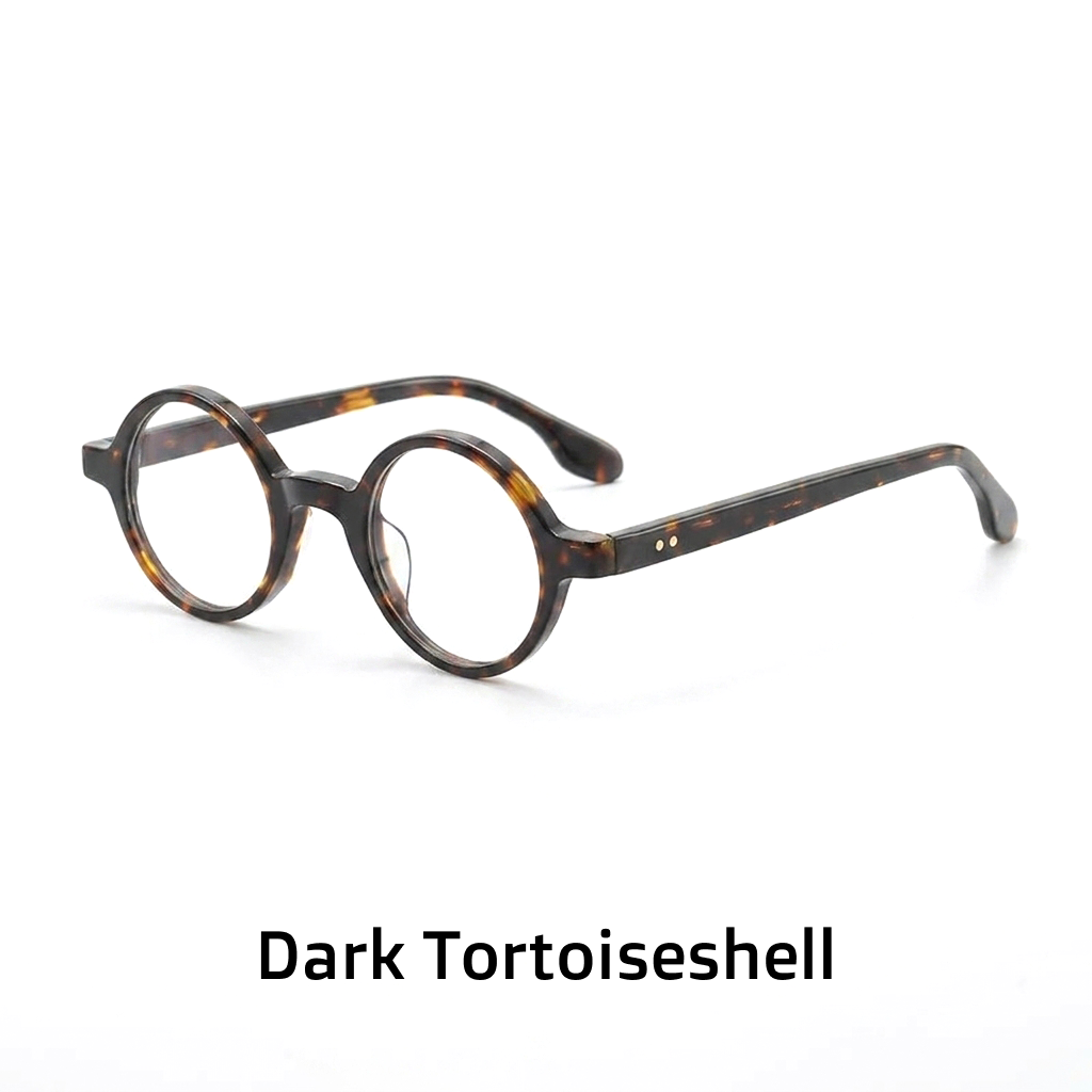 Round Acetate Optical Frames – Retro Literary Style
