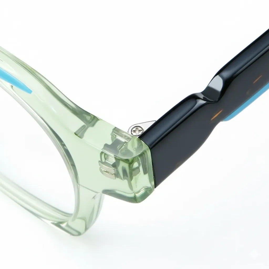 Retro Square Acetate Eyeglass Frames - Unisex Optical Prescription Glasses