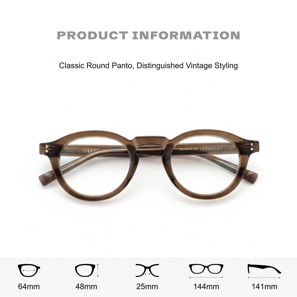 Retro Round Anti-Blue Light Glasses - Ultra-Light Optical Frame