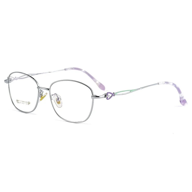 Retro Elliptical Metal Eyeglass Frame - Women's Optical Prescription Glasses