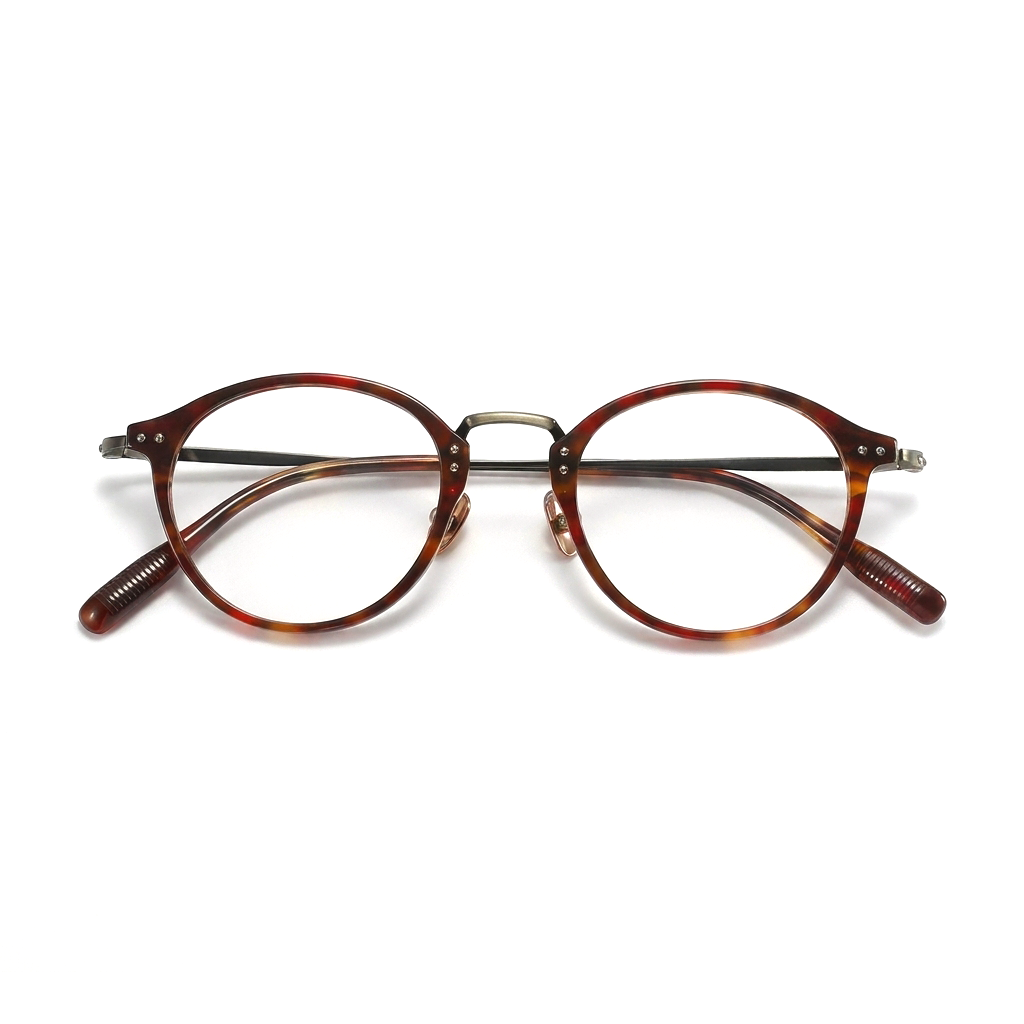 Titanium Oval Optical Frames – Tortoiseshell Unisex Prescription Eyeglasses
