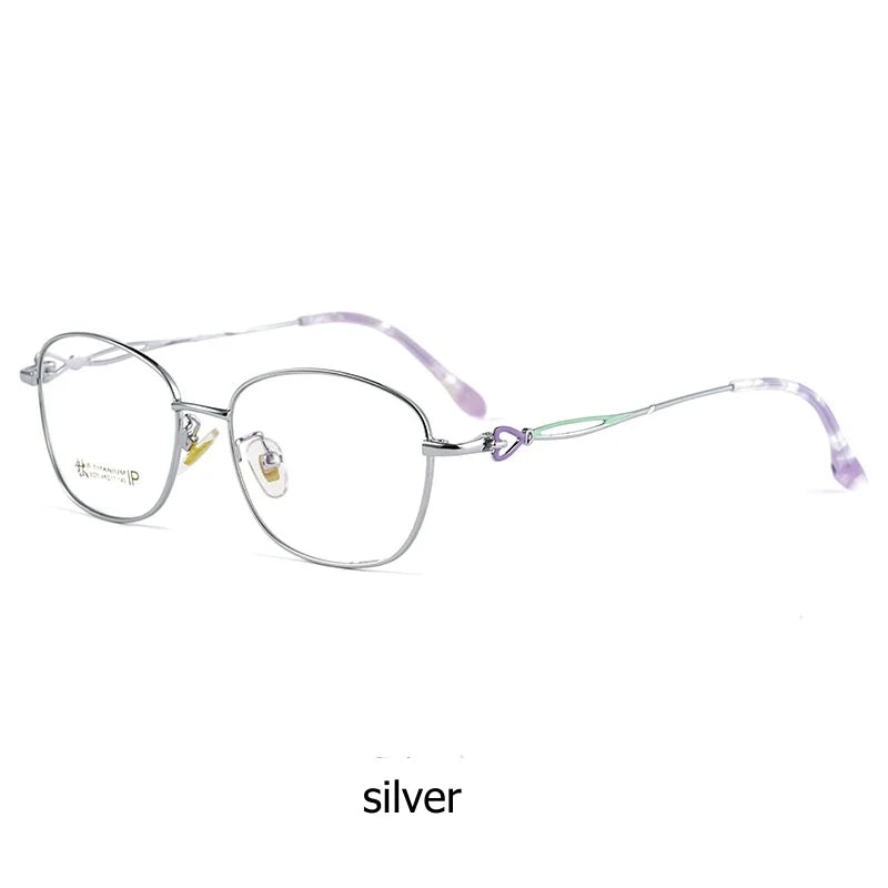Retro Elliptical Metal Eyeglass Frame - Women's Optical Prescription Glasses