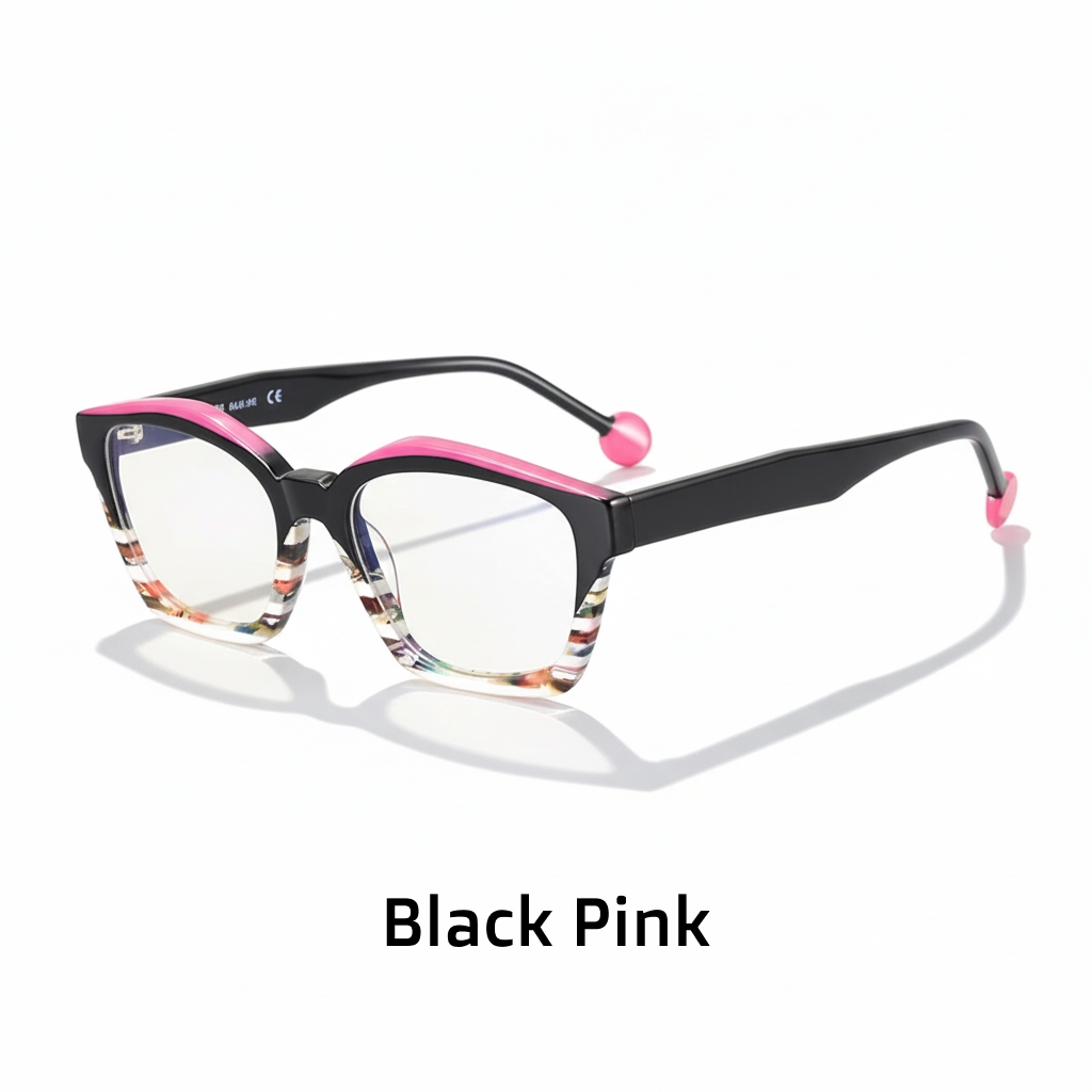 Frames de Ojo Óptico Retro Acetato – Cambio de Color Unisex