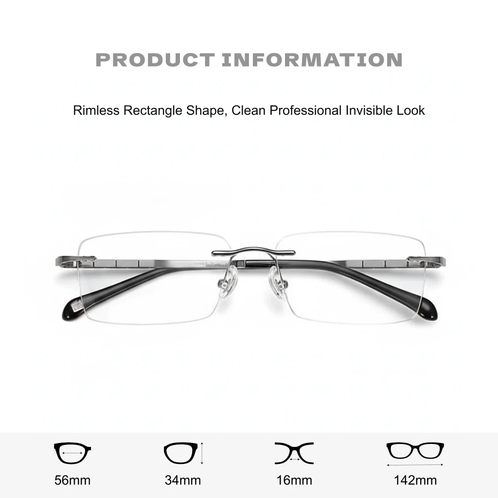 Ultraleichte rahmenlose optische Titanbrille