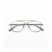 Titanium Double Beam Optical Glasses Frame - Retro Prescription Eyewear