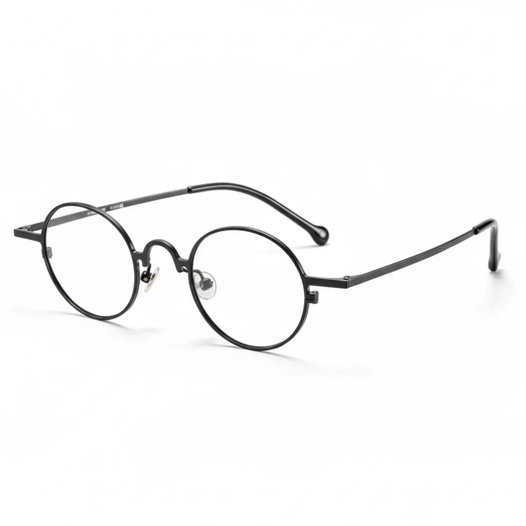β-Titanium Round Optical Glasses Frame - Ultra-Light Retro Design