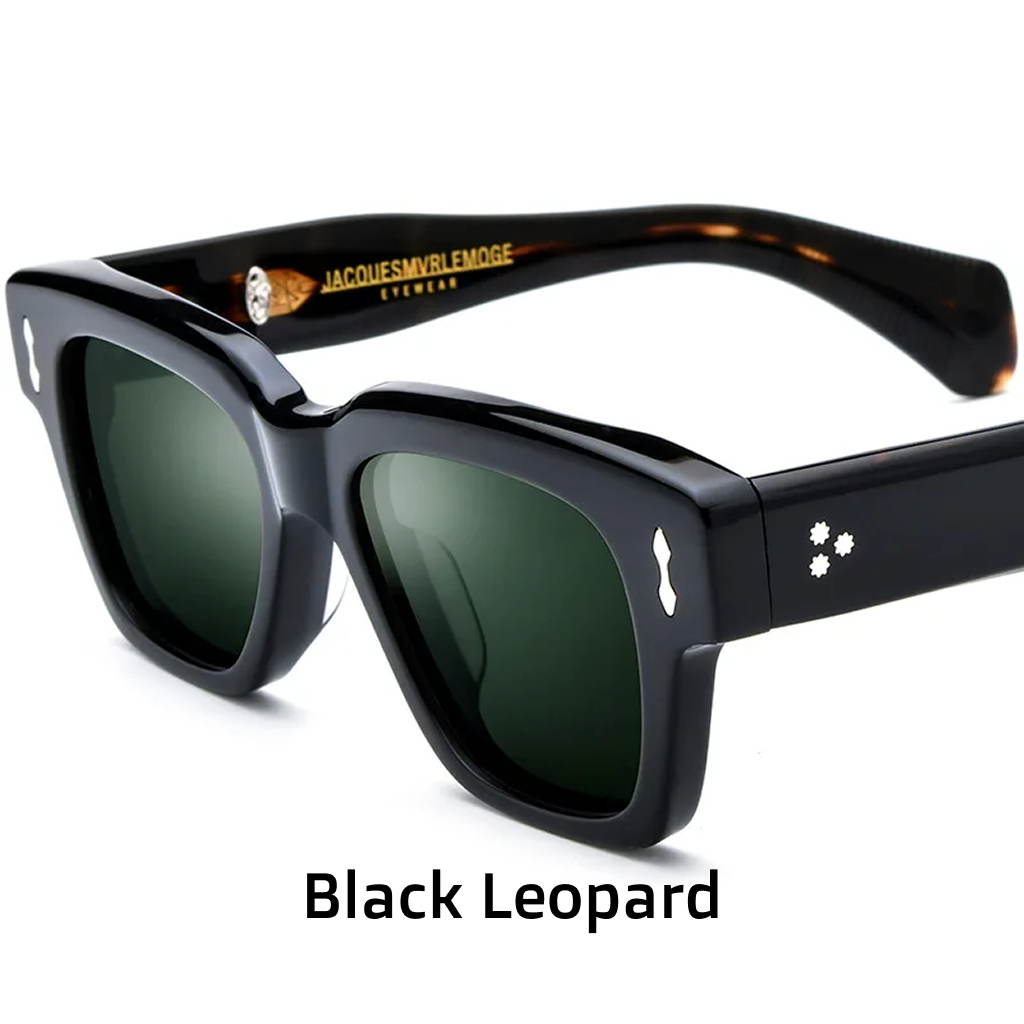 Rectangle Polarized Sunglasses – UV400 Acetate Frame