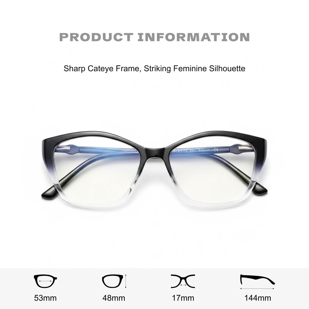 Cat's Eye TR90 Optical Prescription Glasses for Women
