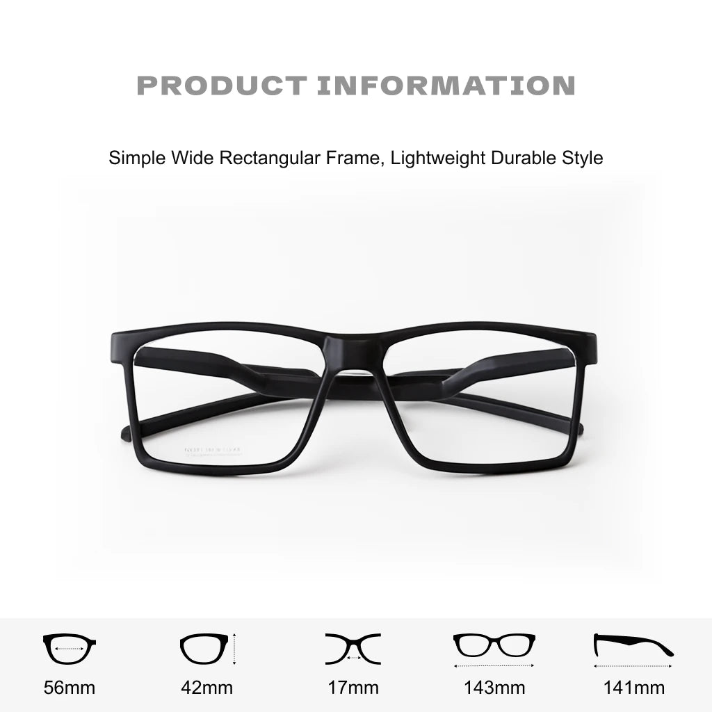 TR Sports Eyeglass Frame - Square Large Optical Prescription Glasses