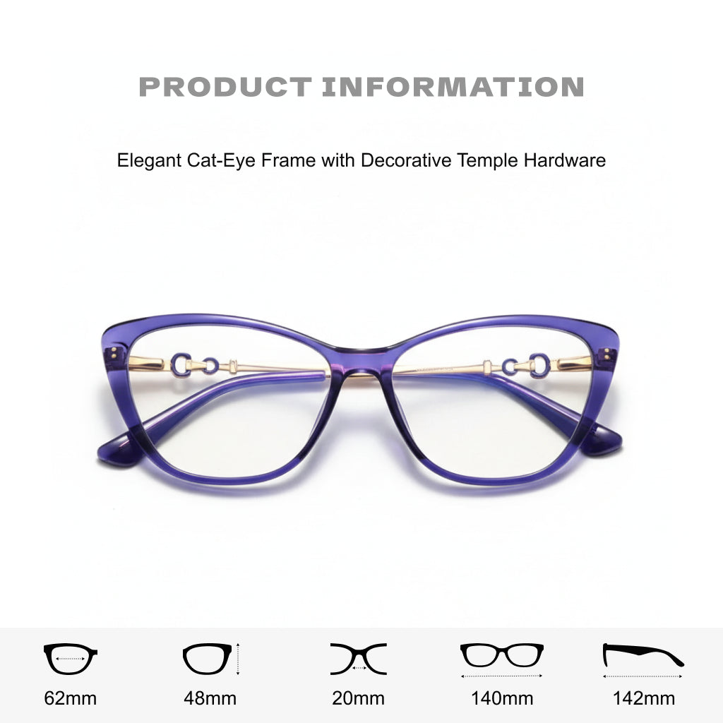 Retro Cat Eye Reading Glasses - Anti Blue Light