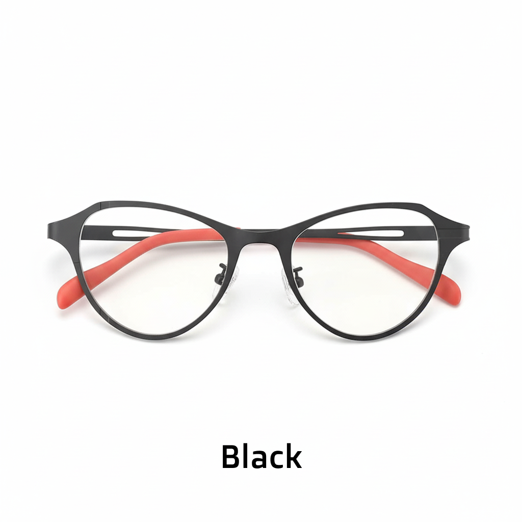 Titanium Cat Eye Optical Glasses Frame