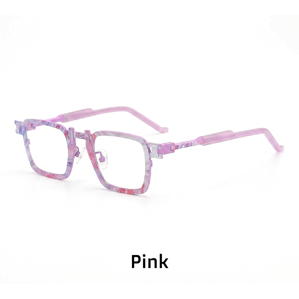 Quadratische optische Brille aus Titan