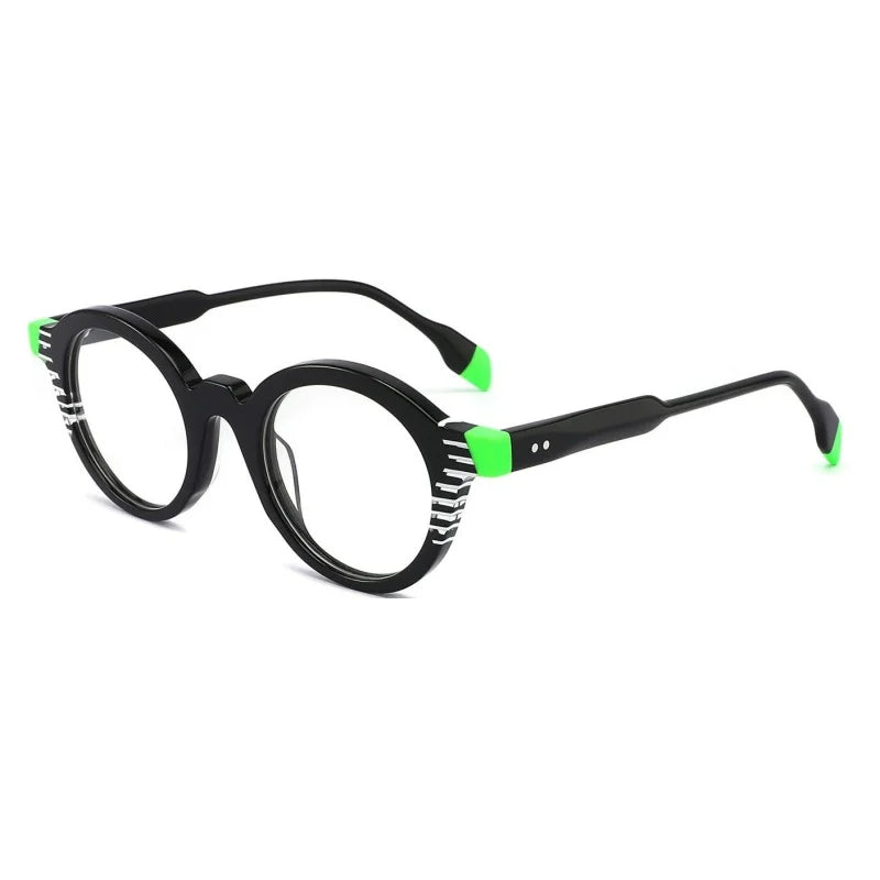 Acetate Round Eyeglass Frames - Unisex Retro Optical Prescription Glasses