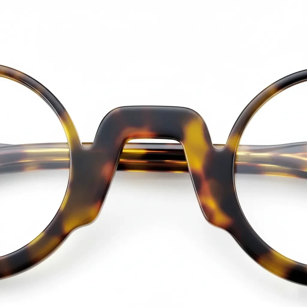 Retro Round Acetate Eyeglass Frames - Unisex Photosensitive Prescription Glasses