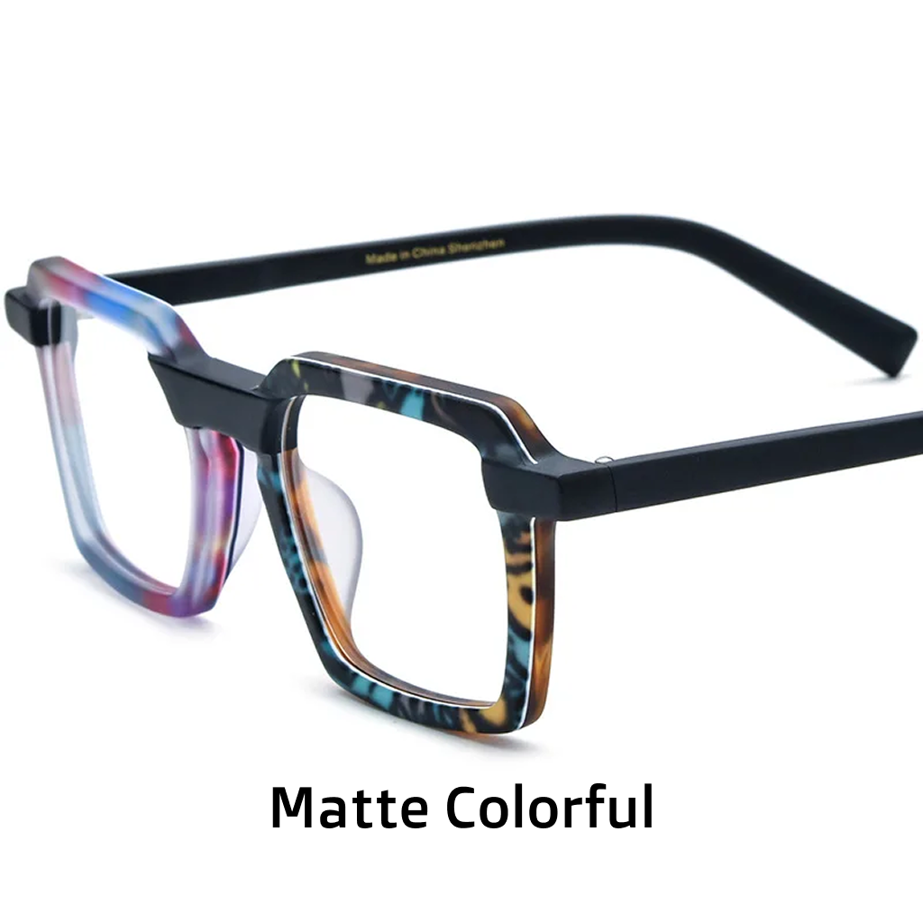 Acetate Square Optical Frames – Unisex Prescription Eyeglasses