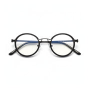 Retro Round Metal Glasses Frames - Blue Light Blocking Optical Prescription